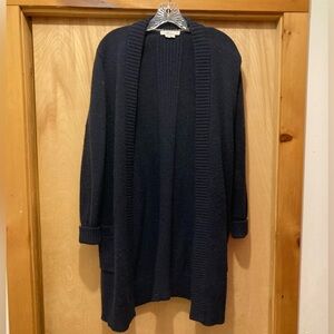 Boden long navy wool cardigan sweater
